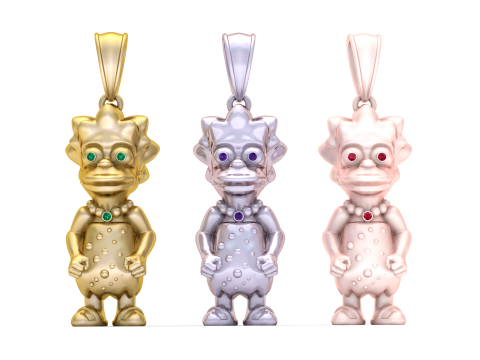 Trio Character Pendant Model Cetak 3D