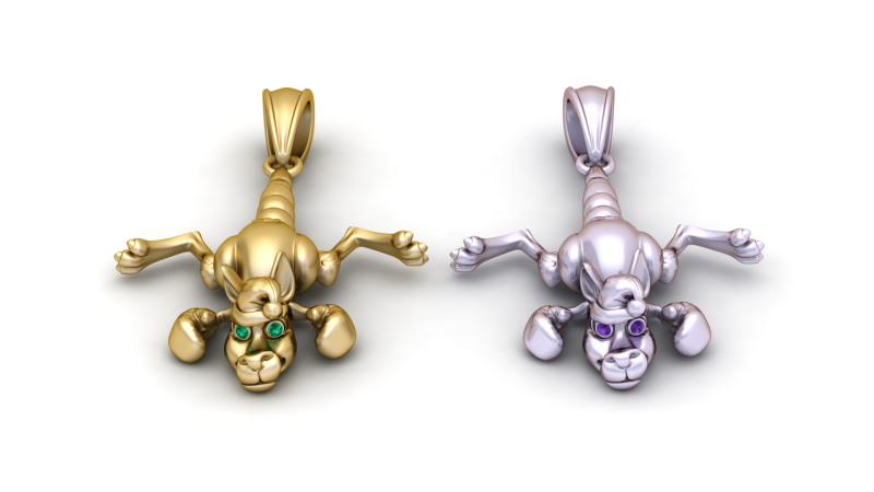 Acrobatic Monkey Pendant Modelo de impresión 3D .c4d .max .obj .3ds .fbx .stl .blend 