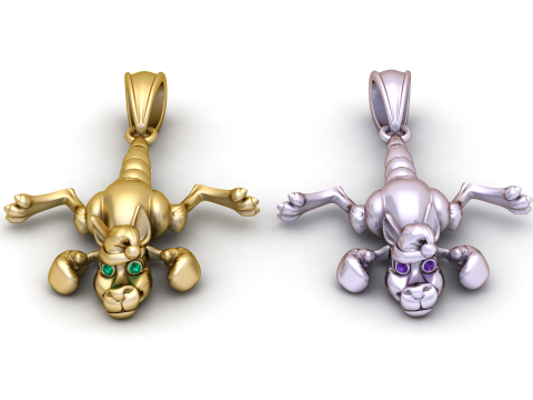 Acrobatic Monkey Pendant 3D printmodel