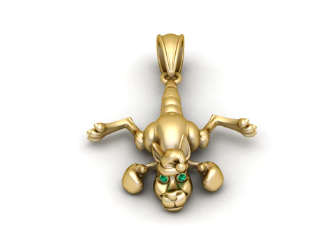 Acrobatic Monkey Pendant 3D Print Model