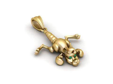 Acrobatic Monkey Pendant 3D Print Model