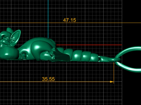 Acrobatic Monkey Pendant 3D Print Model