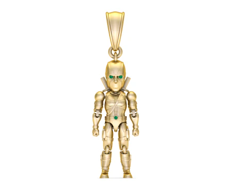 Golden Piggy Pendant 3D Print Model