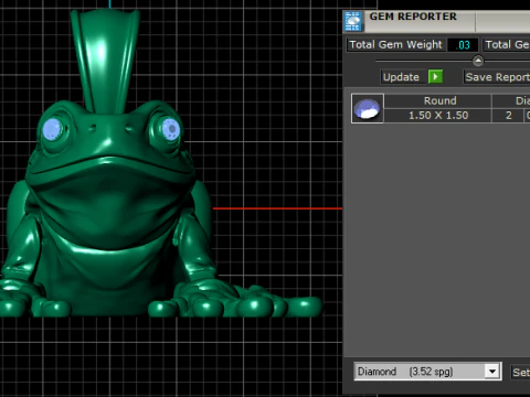 Golden Frog Pendant 3D Print Model