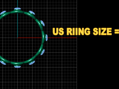 Gold floral ring Model 3D