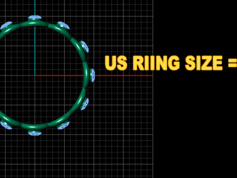 Gold floral ring 3D Model