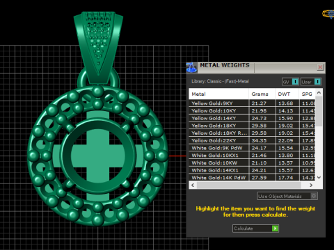 Ruby diamond pendant Modèle 3D