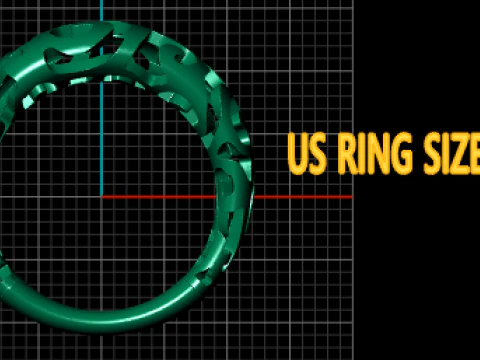 Gold Filigree Ring 3D Model