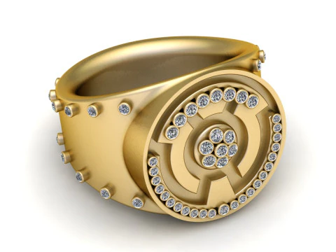 Maze design ring 3D Model