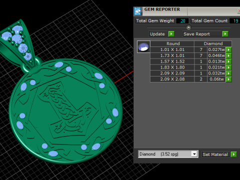 Celtic pendant gold 3D Model