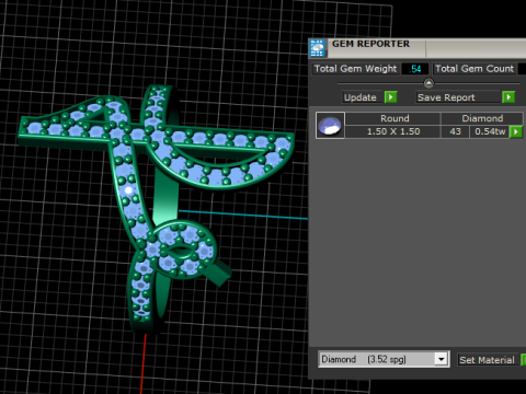 Custom letter ring 3Dモデル