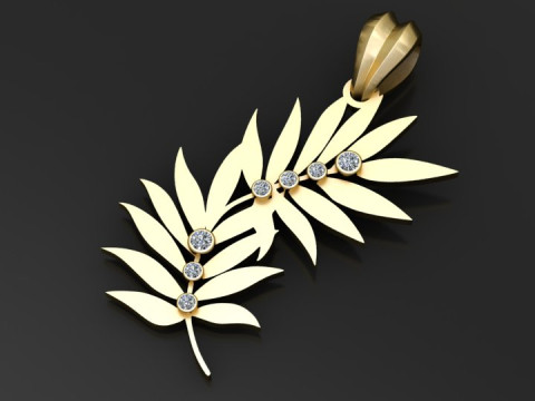 Gold leaf pendant 3D मॉडल