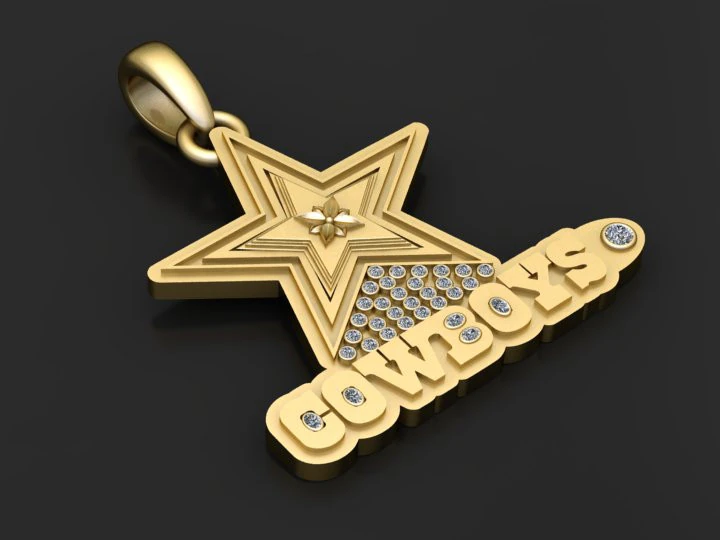 Cow boys pendant 3D Model .c4d .max .obj .3ds .fbx .stl .blend