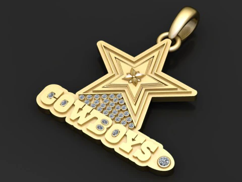 Cow boys pendant 3D Model