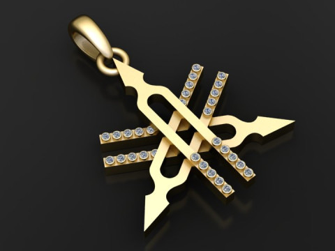 Sun face pendant 3D Model