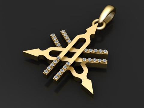 Sun face pendant 3D Model
