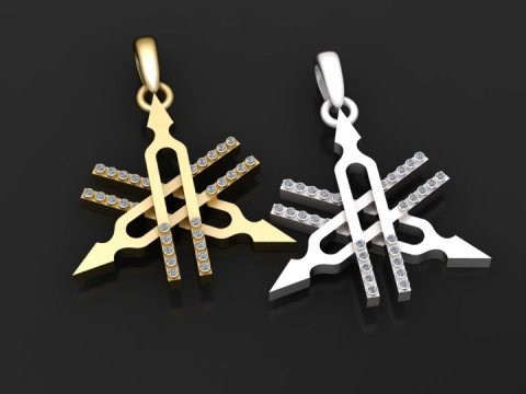 Sun face pendant 3D Model