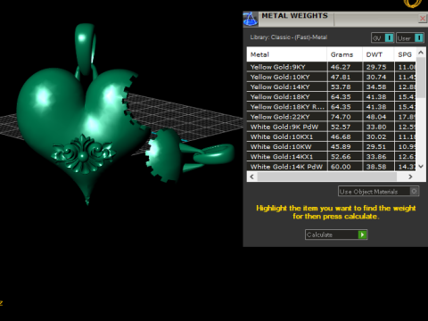 Broken heart pendant 3D Modell