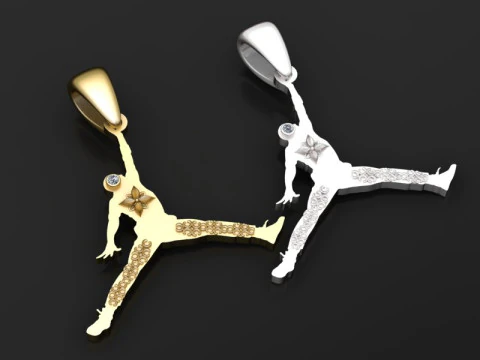 Design del pendente dell'atleta Modello 3D