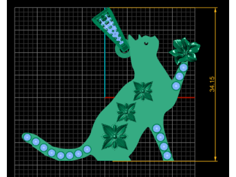 Cat pendant jewelry 3D Model