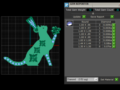 Cat pendant jewelry 3D Model