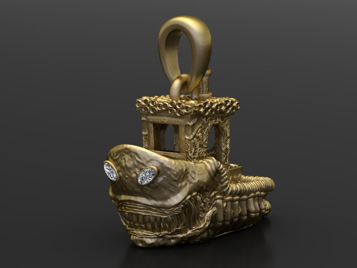 ドラゴンペンダントデザイン 3Dモデル .c4d .max .obj .3ds .fbx .stl .blend 