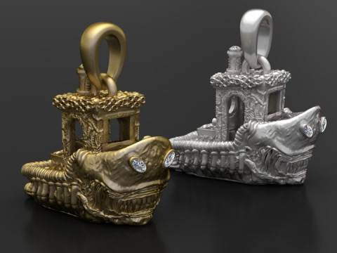 ドラゴンペンダントデザイン 3Dモデル