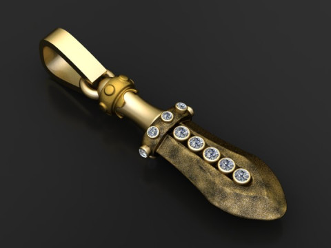 Sword pendant design 3D Model