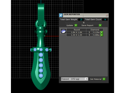 Sword pendant design 3D Model
