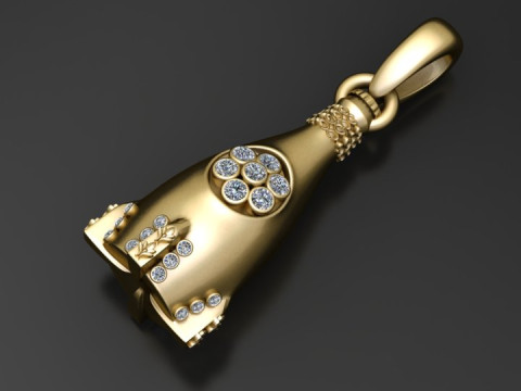 Bottle pendant design 3D Model