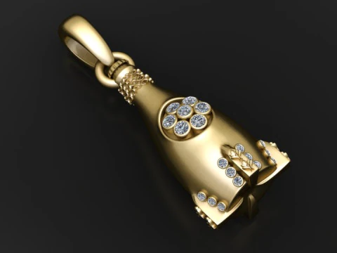 Design de pingente de garrafa Modelo 3D