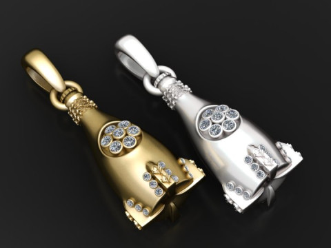 Bottle pendant design 3D Model