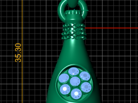 Bottle pendant design 3D Model