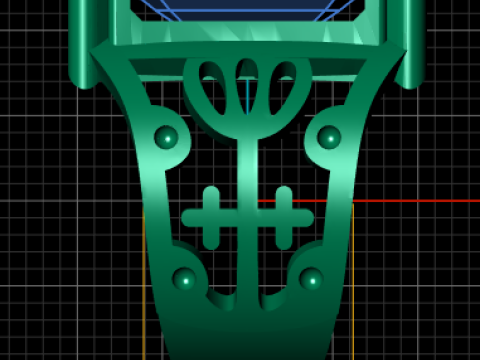 Imperial Emerald-Cut Gemstone Rings Model 3D