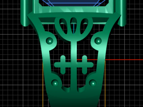 Imperial Emerald-Cut Gemstone Rings 3D Model