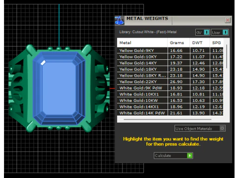 Imperial Emerald-Cut Gemstone Rings 3D Model