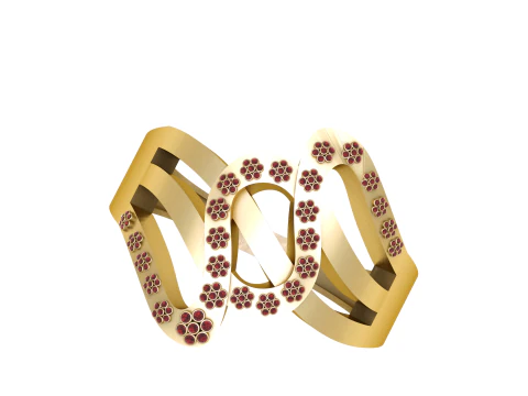 Eternal Wave Diamond Ring 3D Model