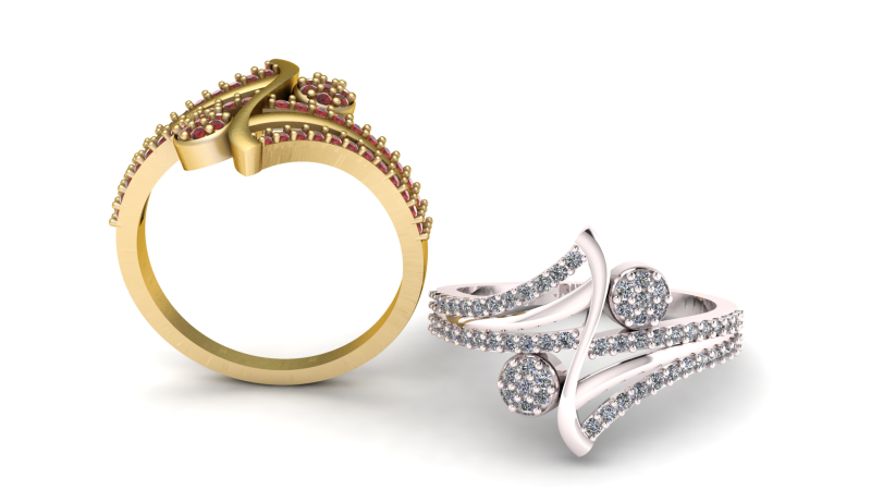 Crimson Elegance Ruby Ring 3D 模型 .c4d .max .obj .3ds .fbx .stl .blend 