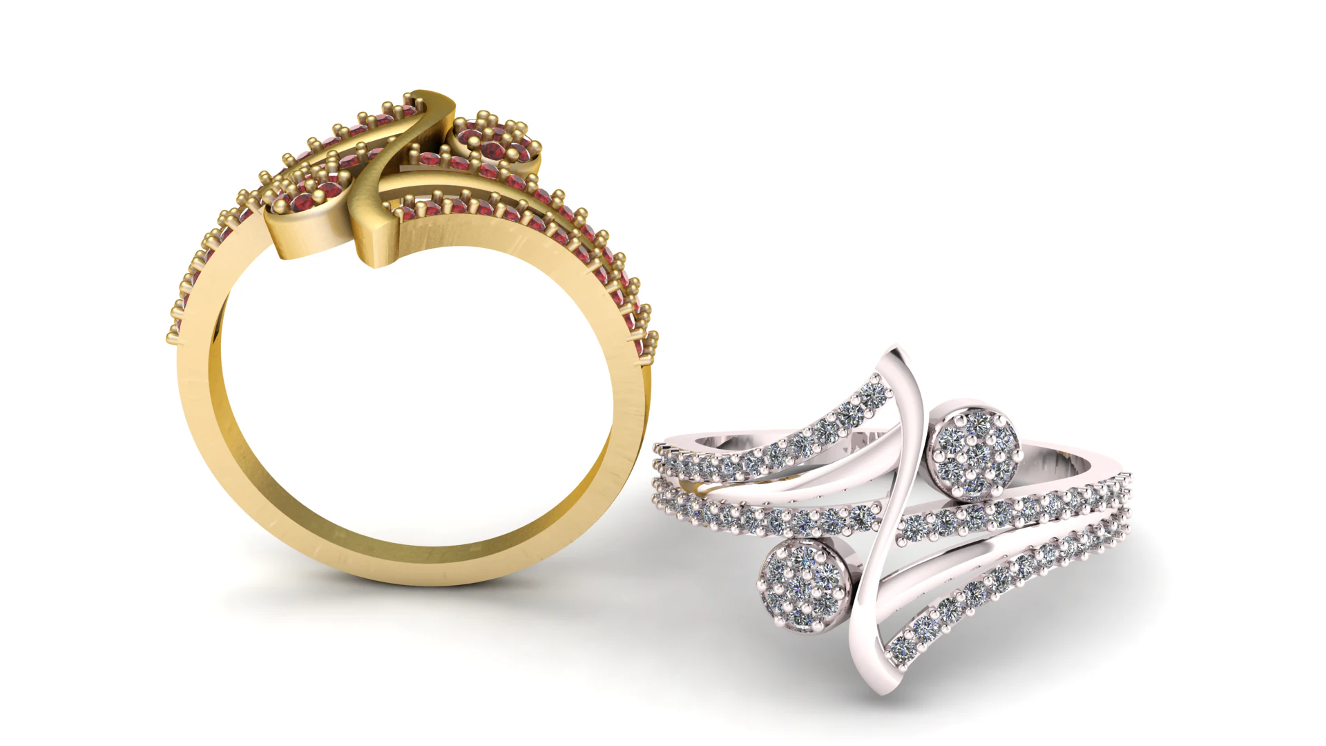Crimson Elegance Ruby Ring 3D Model .c4d .max .obj .3ds .fbx .stl .blend 