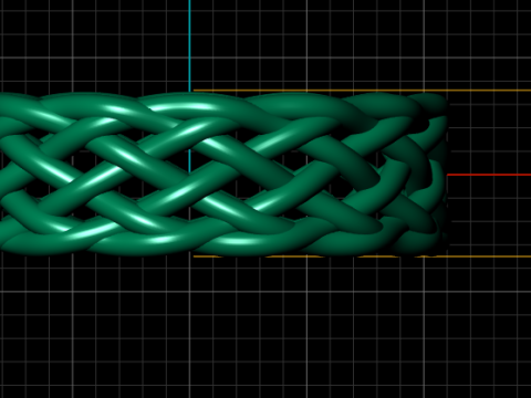 Golden Braided Eternity Band 3D Model
