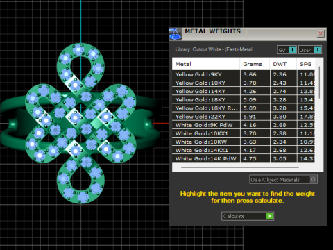 Cincin Emas Kisi Berlian Jalinan Model 3D
