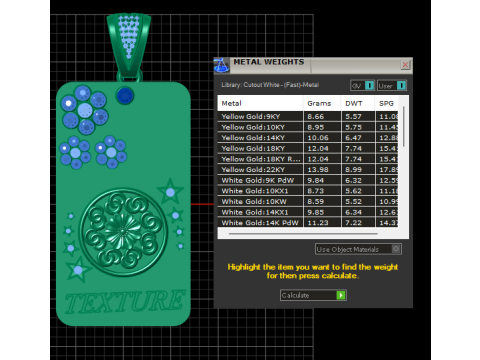 Royal Texture Gold Pendant with Floral Gemstone Motifs 3D 模型