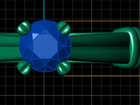 Crimson Elegance Ring 3D Print Model