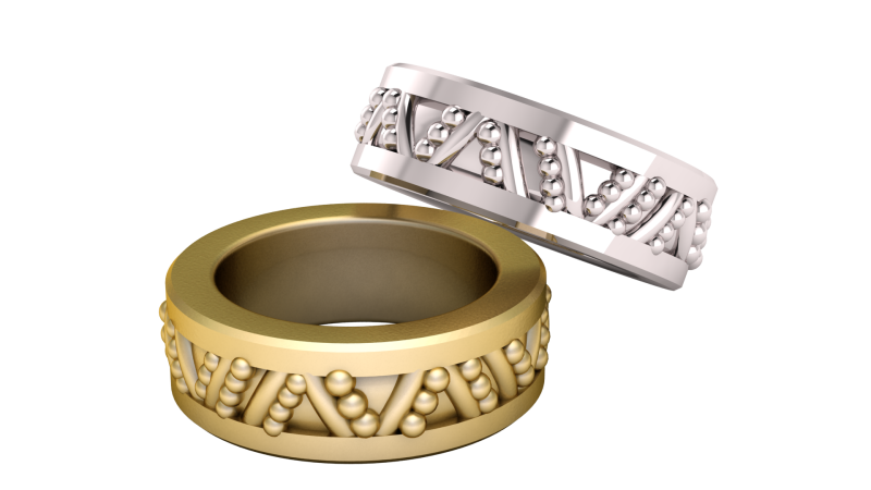 GeoBead Crisscross Band 3D 프린트 모델 .c4d .max .obj .3ds .fbx .stl .blend 