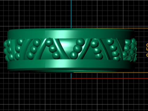 GeoBead Crisscross Band 3D 프린트 모델