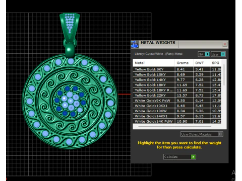 Celestial Spiral Medallion Pendant 3D Print Model