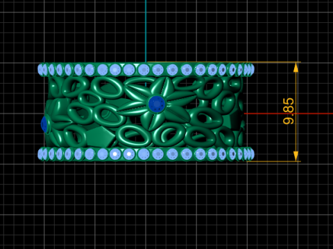 Floral Majesty Diamond Band 3D Print Model