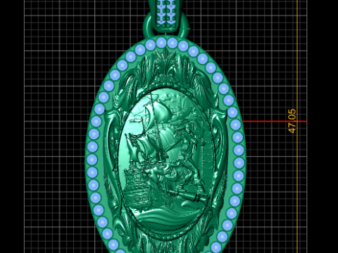 Saint George Victory Medallion Pendant Model do druku 3D