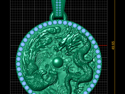 Dragon Phoenix Harmony Medallion 3D printmodel