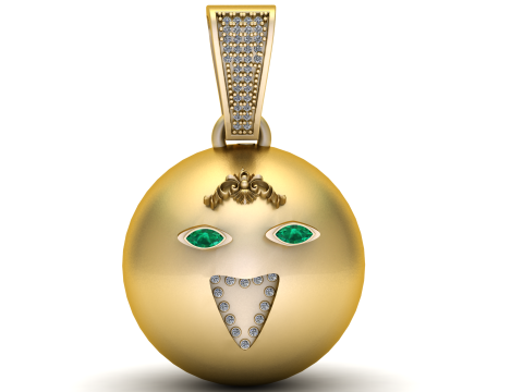 Emerald Expression Pendant Modello di stampa 3D